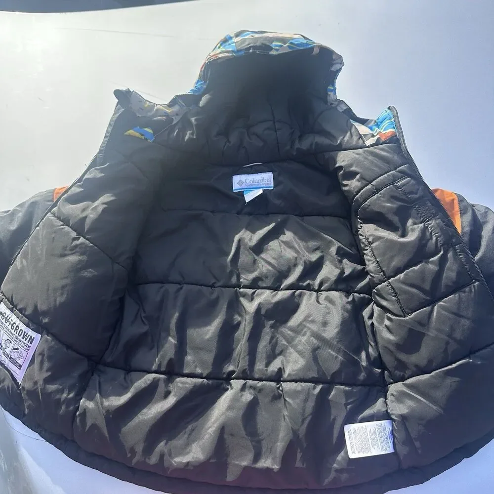 Columbia Lightning Lift Boys XXS 4/5 Insulated Ski Jacket Hooded Colorblock